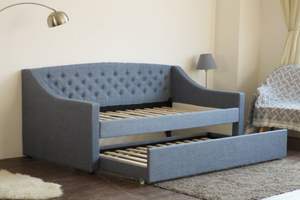 थोक सस्ते बटन डिजाइन सोफे कमरे में रहने वाले एकल और डबल गुना सोफे बिस्तर डार्क ग्रे सोफे बिस्तर दिन बिस्तर - Product Image 5