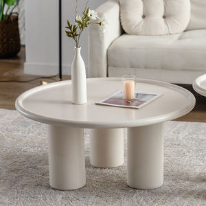 <span class=keywords><strong>Table</strong></span> à thé à vent crème française simple <span class=keywords><strong>table</strong></span> blanche <span class=keywords><strong>pure</strong></span> moderne ménage salon rond petite <span class=keywords><strong>table</strong></span> basse domestique - Product Image 2