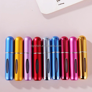 Outer Metallic Aluminum Inner PP Bottle Empty <strong>Atomizer</strong> 5ml <strong>Travel</strong> <strong>Refillable</strong> Mini Spray Bottle <strong>Perfume</strong> Bottles with Window - Product Image 3