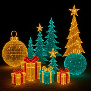 ไฟแอลอีดีรูปนางฟ้าทรัมเป็ตนางฟ้าขนาดยักษ์พร้อมฉากต้นไม้สำหรับตกแต่งในโบสถ์พลาซ่าวันหยุดกลางแจ้ง - Product Image 4