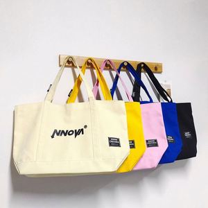 Sac en toile de coton personnalisé avec logo imprimé par sublimation, recyclable, grande capacité, poche, sac de shopping - Product Image 3