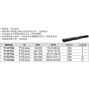Llave Dinamométrica Eertuo de 1 Pulgada Ajustable, Herramienta Profesional para Reparación Automotriz YT-07760 - Product Image 2