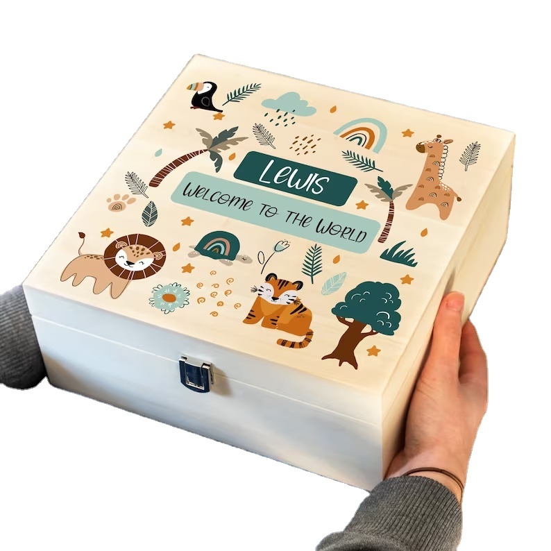 JUNJI New Baby Keepsake Box Personalised