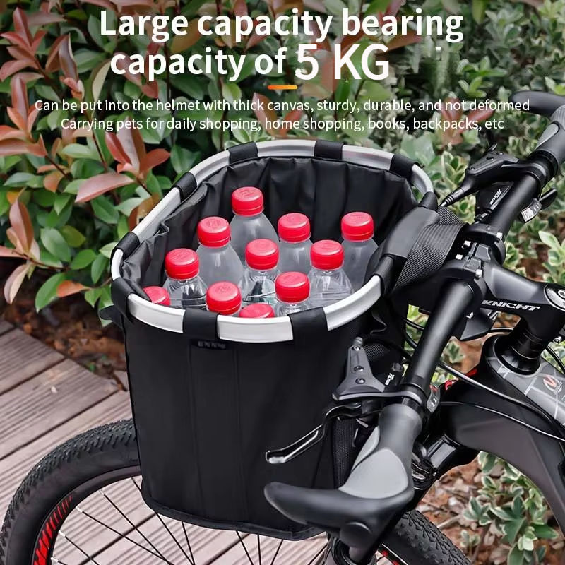 Durable Detachable Dog Bike Carrier Front Basket Bag for Pets