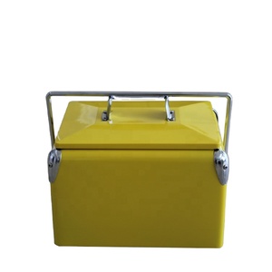 Alabanza Enterprises <b>Gold</b> Metal Square <b>Ice</b> <b>Bucket</b> Beverage Cooler Classic Design 5L Capacity Lightweight Leak Proof Camping - Product Image 1
