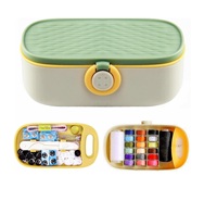 Kit de projet de couture vert 135 pièces famille fournitures de couture Kit de réparation voyageur fil à coudre accessoires bricolage