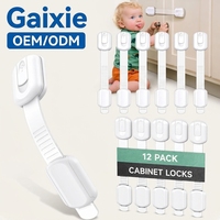 Verrous de sécurité multi-usages Gaixie pour enfants, pour armoires, tiroirs, réfrigérateur et toilettes, avec adhésif puissant en ABS