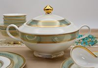 98 pièces de vaisselle de table en céramique de luxe moderne de style japonais, ensembles de vaisselle de cuisine