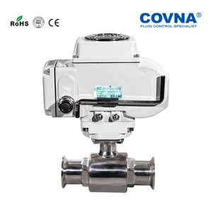 Válvula de Bola Eléctrica Sanitaria de Acero Inoxidable COVNA DN40 con Conexión Tri-Clamp Tipo L, Grado Alimenticio, Operada por Motor, para Pedidos Urgentes - Product Image 5