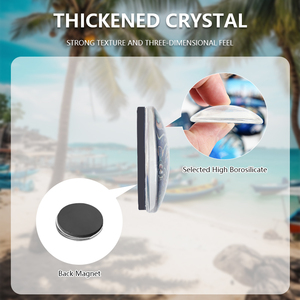 Imán de Refrigerador con Elementos Culturales y Creativos Tradicionales de Tailandia, Recuerdo Magnético de <span class=keywords><strong>Cristal</strong></span>, 9 Piezas, Decoración Magnética de Vidrio - Product Image 3