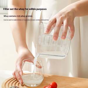 Nuevo Filtro de drenaje separador de suero de leche de soja de queso de prensa de plástico para yogur antiguo griego <span class=keywords><strong>casero</strong></span> - Product Image 3