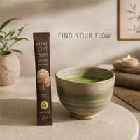 Premium Custom Logo Stick Bag Tear Notch 3g Mushroom Adaptogen Botanical Wellness Coffee Sachet Packaging for Health Brand OEM