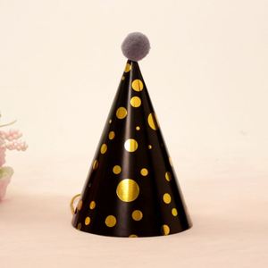 Chapeaux d'anniversaire coniques en papier 11*16 cm pour enfants, décoration de fête - Product Image 4