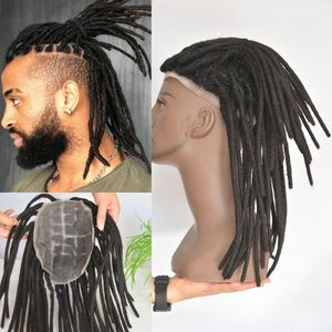 Perruque pour <span class=keywords><strong>homme</strong></span> Dirty Braid, bloc de <span class=keywords><strong>cheveux</strong></span> 10x8 pouces, entièrement en dentelle, tressée à la main, style naturel, toupet <span class=keywords><strong>dreadlocks</strong></span>, en stock - Product Image 5