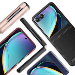 Étui de téléphone complet en cuir de litchi de luxe pour Motorola Razr 60 50 Ultra 60 Razr + housse antichoc avec <span class=keywords><strong>film</strong></span> de verre pour petit écran - Product Image 2