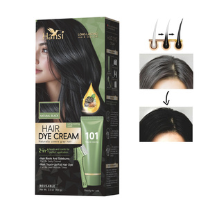 Tinte Capilar Semipermanente de Plástico con Peine, Certificado ISO GMP Halal, Sin PPD, Sin Amoníaco, Fórmula No Alérgica, Loción para el Cuero Cabelludo - Product Image 1