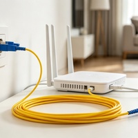 Cordon de raccordement fibre optique monomode simplex SC/UPC vers SC/UPC OS2 9/125µm pour réseau FTTH