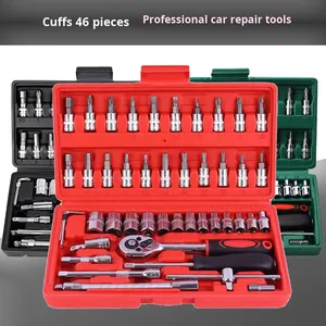 46-Piece Auto Repair <b>Tool</b> <b>Set</b> Socket With Ratchet Wrench Bit Hard Case Combination for Parts <b>Hand</b>-Powered Source ST-46 Combinati - Product Image 5