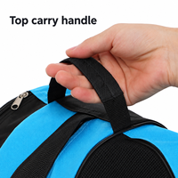 Sac de transport pour patins à roulettes avec trois compartiments, bleu