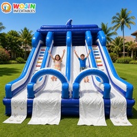 Nouvelle conception de toboggan gonflable en forme de requin pour piscine au sol, toboggan gonflable de taille personnalisable, PVC de qualité commerciale