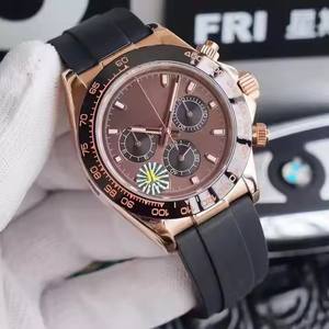 Montre unisexe de haute qualité, chronographe multifonction étanche 40 mm, réserve de marche de 72 heures, bracelet en cuir, cadran à aiguilles - Product Image 4