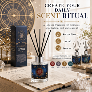 Diffuseur de parfum mystique signe du zodiaque Feu, senteur ambre et rose épicée, pour une fragrance d'ambiance inspirée de l'astrologie - Product Image 3