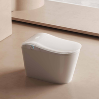 Toilettes intelligentes allongées avec réglage de la température de l'eau pour salle de bain