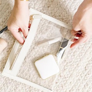 Bolsa de <span class=keywords><strong>Maquillaje</strong></span> Personalizada al por Mayor, Impermeable, de PVC Transparente, con Cierre, Bolsa de Cosméticos Portátil de Viaje para Niñas - Product Image 1