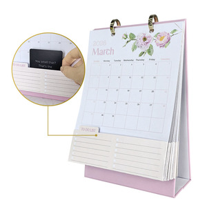 <span class=keywords><strong>Calendrier</strong></span> de bureau personnalisé à feuilles mobiles 18 mois 223x165mm avec pochette pour la maison et le bureau, cadeau esthétique, disponible en petites séries - Product Image 2