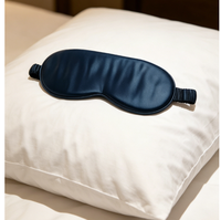 Penutup Mata Tidur Anti Cahaya dengan Tali Elastis Ringan, Lembut, dan Bernapas, 100% Sutra Murbei Murni