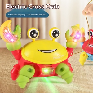 Vente en gros de nouvelle corde rampante électrique, crabe, musique légère, jouets de marche, en plastique pour garçons et filles, marché de nuit, jouets - Product Image 2