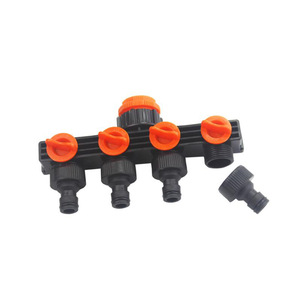 <span class=keywords><strong>Robinet</strong></span> de jardin à une entrée et quatre sorties, connecteur de <span class=keywords><strong>tuyau</strong></span> d'irrigation en ABS, fileté 1/2'' pour l'arrosage de la cour, le lavage des fleurs et des voitures - Product Image 5