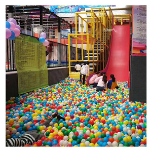 Parc de trampolines intérieur pour enfants Liben, fosse à mousse, panier de basket, parcours ninja, toboggan, taille personnalisable 5-7m, hauteur de plafond 1-3m, pour enfants de 1 à 3 ans - Product Image 5