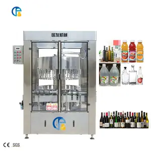 Automatic 12/18/24 liquid rotary vacuum filling machine glass bottle whisky vodka wine filling machine