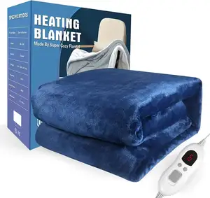 2023 Hot Sale Electric Heated Bed Warmer Throw-Soft Flannel Fleece Blanket UK Fast Heating for Winter