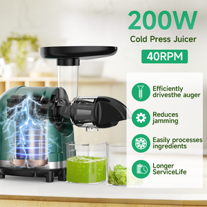 Extracteur de jus à froid multifonctionnel pour fruits et légumes, facile à nettoyer, à pression lente pour usage domestique - Product Image 6