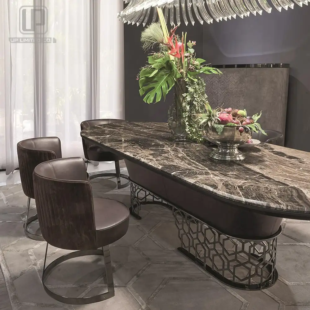 โต๊ะหินอ่อนสำหรับใช้ในบ้าน,โต๊ะหินอ่อนทรงรีเฟอร์นิเจอร์ Bespoke คุณภาพสูง
