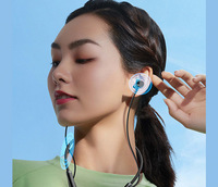 Headset Olahraga In-Ear 5.3 BT Berkualitas Tinggi dengan Daya Tahan Baterai Lama, Indikator LED, Model Pribadi