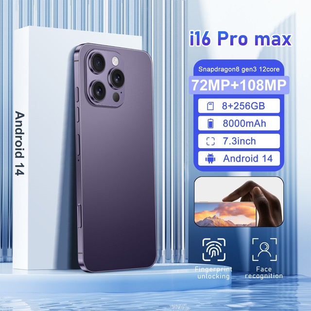 Cross-Border CDMA Dual-SIM Smartphone I16 Pro Max All-in-One Machine (8G+256G) Android