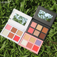 Palette de fard à joues 6 couleurs de haute qualité, maquillage pour le visage, palette cosmétique 3 en 1, surligneur, blush et contour