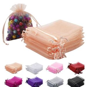 Mesh Gift Wrap Organza Bags Mixed Color <b>Drawstring</b> Jewelry <b>Pouches</b> Sheer Mesh Sachet for Candy Toy Makeup Toiletry <b>Pouch</b> Bulk - Product Image 1
