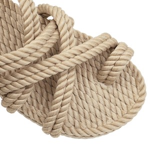 <span class=keywords><strong>Sandali</strong></span> da donna <span class=keywords><strong>in</strong></span> <span class=keywords><strong>corda</strong></span> di canapa con cinturino incrociato, piatti, comodi, per spiaggia e passeggio, casual, all'ingrosso - Product Image 3