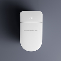 Toilette intelligente automatique avec bidet électrique chauffant en céramique moderne pour salle de bain avec télécommande, drainage en S inclus