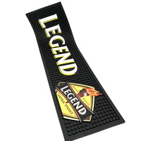 Tapis de bar en silicone caoutchouté imperméable, accessoires de fête pour bar à domicile, bière, whisky, cocktail, cadeaux publicitaires, designs personnalisés