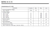 Diodo Schottky BAT54S SOT-23 30V 200mA 2uA 100% Original y con Código de Lote Rastreable