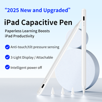 Stylet capacitif actif en plastique et aluminium pour iPad Pro 11 et 12,9 pouces, avec détection d'inclinaison, attraction magnétique et pointe remplaçable
