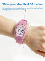 Jam Tangan Digital Olahraga MINGRUI untuk Pelajar 28.7MM Tahan Guncangan 30M Tahan Air Alarm Stopwatch Tali Silikon ODM