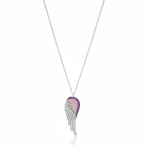 Colorido circón piedra ala diseño encanto collar turco venta al por mayor hecho a mano 925 joyería de plata esterlina - Product Image 2