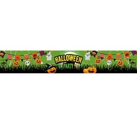 Venta al por Mayor de Decoraciones de Halloween Personalizadas en Rollo, Material de Poliéster y PVC, 30x180cm, Horizontales, para Exteriores, Precio de Fábrica