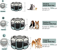 Parc de jeu pour chiens et chats, enclos portable pour animaux de compagnie, tente-cage pour chiots, utilisable en intérieur et en extérieur, avec sac de transport